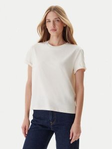 Mustang T-Shirt Monroe 1016755 Écru Relaxed Fit. T-shirty Mustang, m, bez wzorów, z bawełny, bez kołnierzyka, bez ramiączek. Za 89,99 zł.