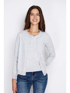 William de Faye 2-częściowy zestaw w kolorze jasnoszarym rozmiar: 34. Szare golfy William de Faye, bez wzorów, z kaszmiru. Za 214,19 zł.