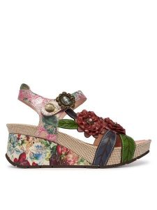 Laura Vita Sandały Barry 41 Kolorowy. Sandały LAURA VITA, bez wzorów, ze skóry, bez obcasa, na koturnie, bez zapięcia. Za 439,99 zł.