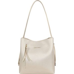 Torebka "Erindale V2" w kolorze kremowym - 25 x 26 x 15 cm. Białe torebki klasyczne marki Laura Ashley, bez wzorów, z materiału. W wyprzedaży za 150,95 zł.