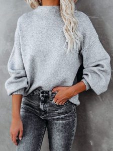 Milan Kiss Sweter w kolorze jasnoszarym rozmiar: XL. Szare swetry oversize Milan Kiss, xl, bez wzorów, bez ramiączek. Za 130,99 zł.