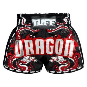 Spodenki treningowe TUFF Black Chinese Dragon with Text. Czarne szorty TUFF, bez wzorów, sportowe. Za 149,00 zł.