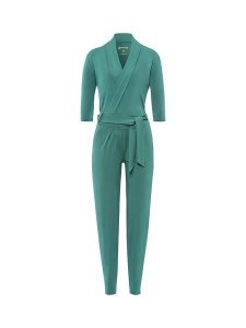 Les Lunes Kombinezon "Paul" w kolorze zielonym rozmiar: L. Zielone kombinezony Les Lunes, l, bez wzorów, z tkaniny, bez kołnierzyka, bez ramiączek. Za 260,99 zł.