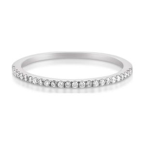 Unikalny Białe Złoto Pierścionek - złoto białe 585, Brylant 0,13ct. Pierścionki marki W.KRUK. Za 1 990,00 zł.