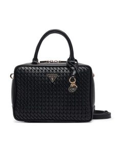 Guess Torebka Kora HWWG97 48050 Czarny. Czarne kuferki Guess, z aplikacjami, ze skóry, bez dodatków. Za 674,99 zł.