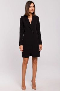 Elegancka sukienka marynarka na jeden guzik czarna. Czarne marynarki i żakiety Stylove, l, bez wzorów, z elastanu, biznesowe. Za 275,00 zł.