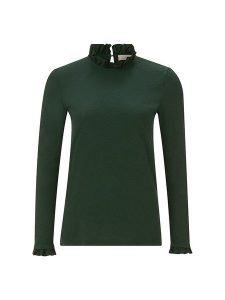 Rich & Royal Koszulka w kolorze ciemnozielonym rozmiar: L. Zielone bluzki Rich & Royal, l, bez wzorów, z bawełny, bez kołnierzyka, bez ramiączek. Za 122,67 zł.