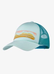 Czapka z daszkiem Buff Trucker Cap - chara mint. Niebieskie czapki Buff, bez wzorów, z bawełny. Za 109,99 zł.