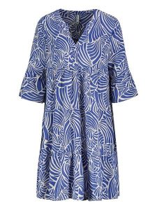 Sublevel Sukienka w kolorze niebiesko-białym rozmiar: XXL. Niebieskie sukienki Sublevel, na imprezę, s, bez wzorów, z wiskozy, klasyczne, bez kołnierzyka, bez ramiączek, midi. Za 114,44 zł.