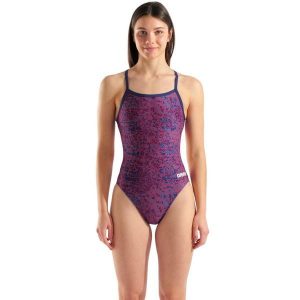 Strój Kąpielowy Damski Arena Snakeskin Swimsuit Challengeback. Niebieskie stroje jednoczęściowe Arena, bez wzorów, z materiału. Za 249,00 zł.