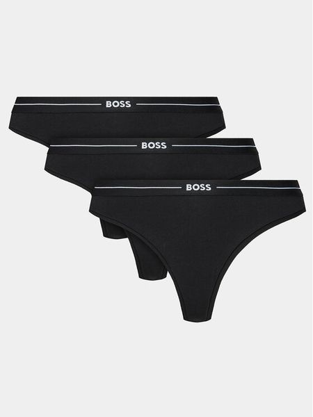 BOSS Komplet stringów 50510030 Czarny. Czarne komplety bielizny Boss, bez wzorów, z bawełny. Za 139,99 zł.