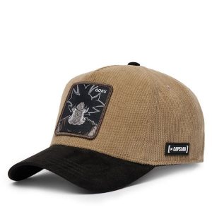 Czapka z daszkiem Capslab. Brązowe czapki CapsLab, bez wzorów. Za 143,99 zł.