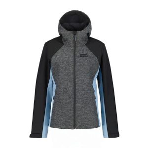 Kurtka trekkingowa Softshell damska Icepeak Beebe. Czarne kurtki Icepeak, na wiosnę, bez wzorów, z softshellu, bez kaptura. W wyprzedaży za 388,95 zł.