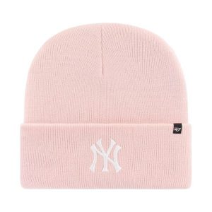 Czapka New York Yankees B-HYMKR17ACE-PK. Czerwone czapki 47 Brand, bez wzorów, z materiału. Za 96,99 zł.