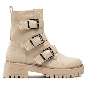 Trapery DeeZee. Brązowe buty zimowe DeeZee, bez obcasa, bez zapięcia. Za 199,99 zł.