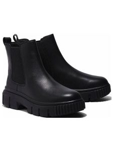 Timberland Skórzane sztyblety "Greyfield" w kolorze czarnym rozmiar: 40. Czarne botki Timberland, bez wzorów, bez zapięcia. Za 433,95 zł.