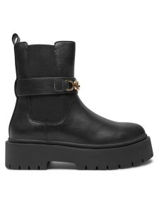 TWINSET Sztyblety 242TCP064 Czarny. Czarne botki Twinset, bez wzorów, ze skóry, bez obcasa, na płaskiej podeszwie, bez zapięcia. Za 589,99 zł.