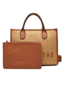 Hispanitas Torebka BV253833 Brązowy. Brązowe torebki klasyczne Hispanitas, bez wzorów, z syntetyku, bez dodatków. Za 399,99 zł.