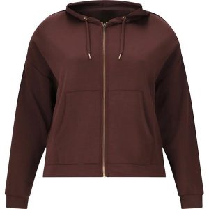 Damska bluza z kapturem zapinana na zamek Q Sportswear Tiamo. Brązowe bluzy ENDURANCE Q, bez wzorów, z kapturem. Za 348,50 zł.