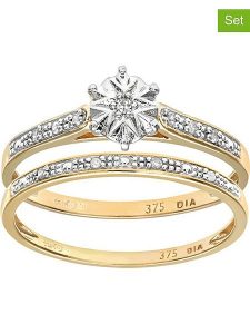 Diamant Exquis Złote pierścionki (2 szt.) z diamentami rozmiar: 58. Żółte pierścionki Diamant Exquis, z diamentem, złote. Za 1 735,13 zł.