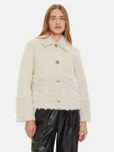 Liu Jo Kożuch WF4369 E0957 Écru Regular Fit. Płaszcze Liu Jo, bez wzorów, z syntetyku, bez kaptura. Za 849,99 zł.