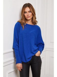 So Cachemire Sweter "Jackson" w kolorze niebieskim rozmiar: XL. Niebieskie swetry oversize So Cachemire, xl, bez wzorów, z kaszmiru, bez ramiączek. Za 248,45 zł.