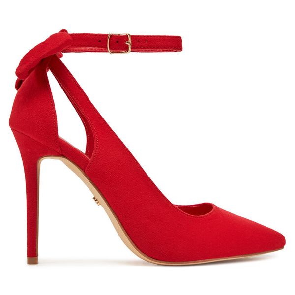 Szpilki DeeZee. Czerwone szpilki DeeZee, bez wzorów, bez obcasa. Za 159,99 zł.