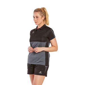 Damska koszulka polo Erima Six Wings. Czarne bluzki Erima, l, bez wzorów, z materiału, sportowe, bez kołnierzyka, bez ramiączek. Za 178,50 zł.