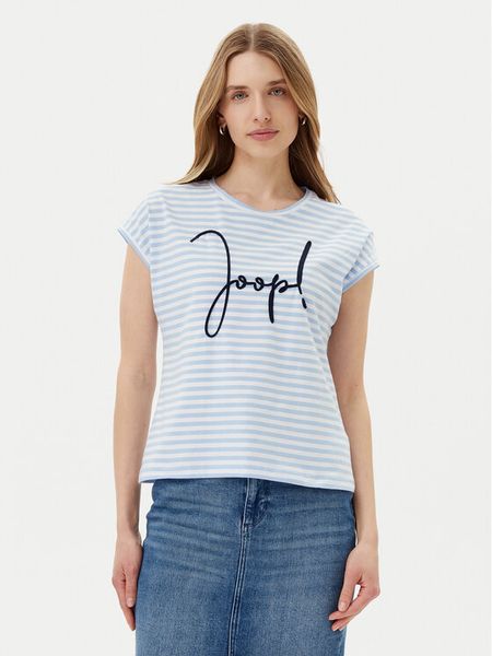 JOOP! T-Shirt 58 252JE58Teri 30046240 Błękitny Regular Fit. Niebieskie t-shirty JOOP!, bez wzorów, z bawełny, bez kołnierzyka, bez ramiączek. Za 179,99 zł.