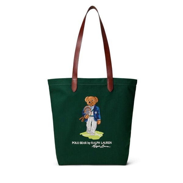 Torebka Polo Ralph Lauren. Zielone torebki klasyczne Polo Ralph Lauren, bez wzorów, bez dodatków. Za 509,99 zł.