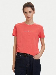 Beverly Hills Polo Club T-Shirt P-SS26W-TS6510 Koralowy Regular Fit. Pomarańczowe t-shirty Beverly Hills Polo Club, xs, bez wzorów, z bawełny, bez kołnierzyka, bez ramiączek. Za 139,99 zł.