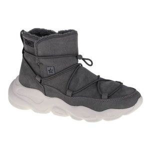 Buty Big Star Shoes II274264 szare. Szare botki bez wzorów, z syntetyku, bez obcasa, bez zapięcia. Za 236,19 zł.