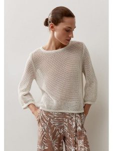 More & More Sweter w kolorze kremowym rozmiar: 44. Brązowe swetry oversize More & More, bez wzorów, bez ramiączek. Za 157,73 zł.