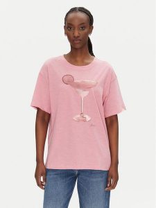 BOSS T-Shirt C_Eband_4 50540433 Różowy Relaxed Fit. Czerwone t-shirty Boss, xs, bez wzorów, z bawełny, bez kołnierzyka, bez ramiączek. Za 229,99 zł.