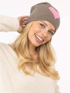 Zwillingsherz Kaszmirowa czapka beanie w kolorze szarobrązowym rozmiar: onesize. Brązowe czapki Zwillingsherz, bez wzorów, z kaszmiru. Za 149,31 zł.
