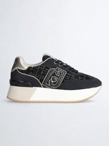 Liu Jo Sneakersy w kolorze złoto-czarnym rozmiar: 39. Czarne trampki Liu Jo, bez wzorów, bez zapięcia. Za 439,24 zł.