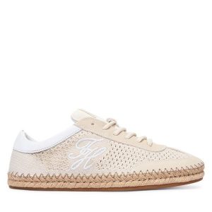 Espadryle Tommy Hilfiger. Brązowe espadryle TOMMY HILFIGER, bez wzorów, bez obcasa. Za 449,99 zł.