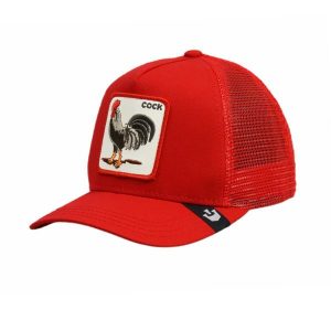 Czapka z daszkiem Goorin Bros. The Cock Trucker 101-0378-RED. Czerwone czapki Goorin Bros, bez wzorów, sportowe. Za 149,00 zł.