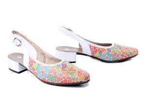 RIEKER 47060-90 multi, czółenka damskie. Czółenka Rieker, bez wzorów, bez obcasa, na obcasie, bez zapięcia. Za 319,90 zł.