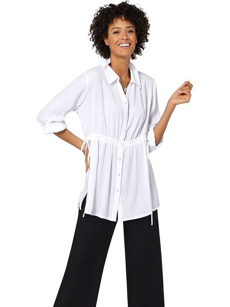 WITT WEIDEN Bluzka w kolorze białym rozmiar: 42. Białe bluzki WITT WEIDEN, bez wzorów, z wiskozy, bez kołnierzyka, bez ramiączek. Za 61,46 zł.