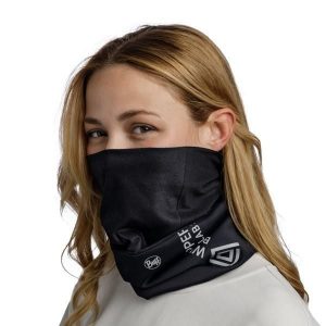 Chusta turystyczna Windproof. Czarne apaszki i chusty Buff, bez wzorów, z materiału. Za 136,40 zł.