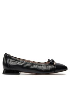 Caprice Baleriny 9-22104-42 Czarny. Czarne balerinki Caprice, bez wzorów, ze skóry, bez obcasa, bez zapięcia. Za 185,99 zł.