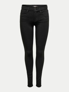 ONLY Jeansy Blush 15319482 Czarny Skinny Fit. Czarne jeansy ONLY, bez wzorów, z jeansu. Za 199,99 zł.