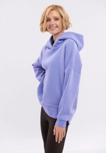 Bluza oversize B-VENA. Fioletowe bluzy Volcano, m, z aplikacjami, z bawełny, z kapturem. Za 159,99 zł.