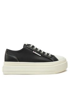 Tommy Jeans Trampki Foxing EN0EN02714 Czarny. Czarne trampki Tommy Jeans, bez wzorów, z jeansu, bez zapięcia. Za 249,99 zł.