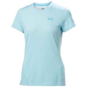 T-shirt damski Helly Hansen Lifa Active Solen. Niebieskie t-shirty Helly Hansen, bez wzorów, z tkaniny, bez kołnierzyka, bez ramiączek. Za 256,00 zł.