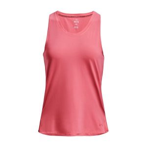 Tank top do biegania damski Under Armour Iso-Chill Laser Tank. Czerwone topy Under Armour, m, bez wzorów, sportowe, bez kołnierzyka, bez ramiączek. Za 129,99 zł.