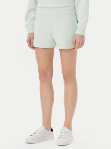 Guess Szorty sportowe V5GD19 KC3D2 Zielony Relaxed Fit. Zielone spodenki sportowe Guess, xs, z aplikacjami, z syntetyku. Za 109,99 zł.