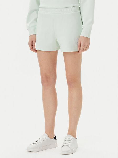 Guess Szorty sportowe V5GD19 KC3D2 Zielony Relaxed Fit. Zielone spodenki sportowe Guess, xs, z aplikacjami, z bawełny. Za 129,99 zł.