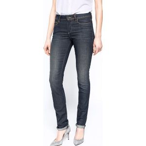 Guess Jeans - Jeansy Authentic Skinny. Niebieskie jeansy marki Guess Jeans, z aplikacjami, z bawełny. W wyprzedaży za 169,90 zł.